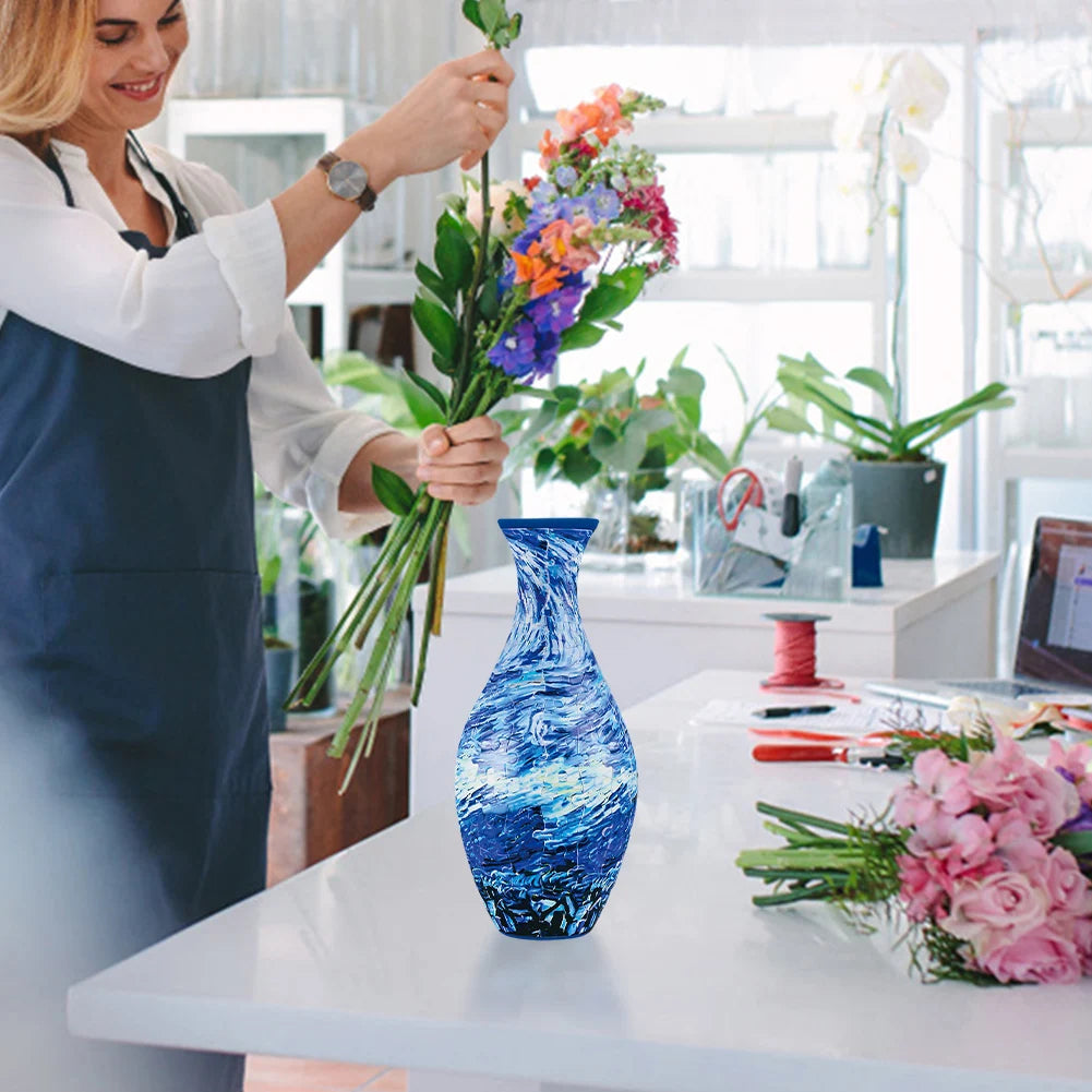 PuzzleVase™ - L'Art du Puzzle Transformé en Vase Unique
