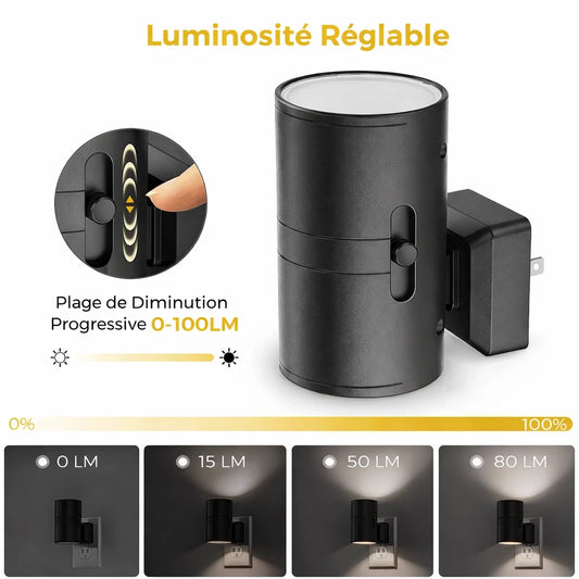 Veilleuse LED Automatique — Capteur Crépusculaire Intégré