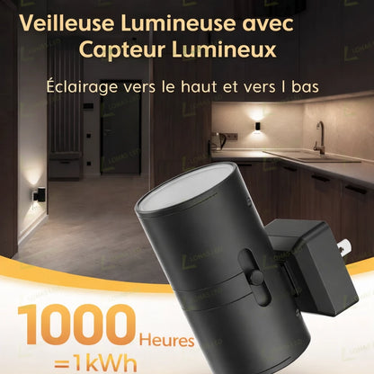 Veilleuse LED Automatique — Capteur Crépusculaire Intégré