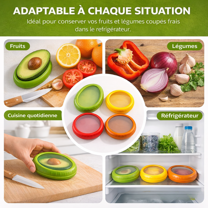 Conteneurs silicone fruits & légumes — Lot de 4