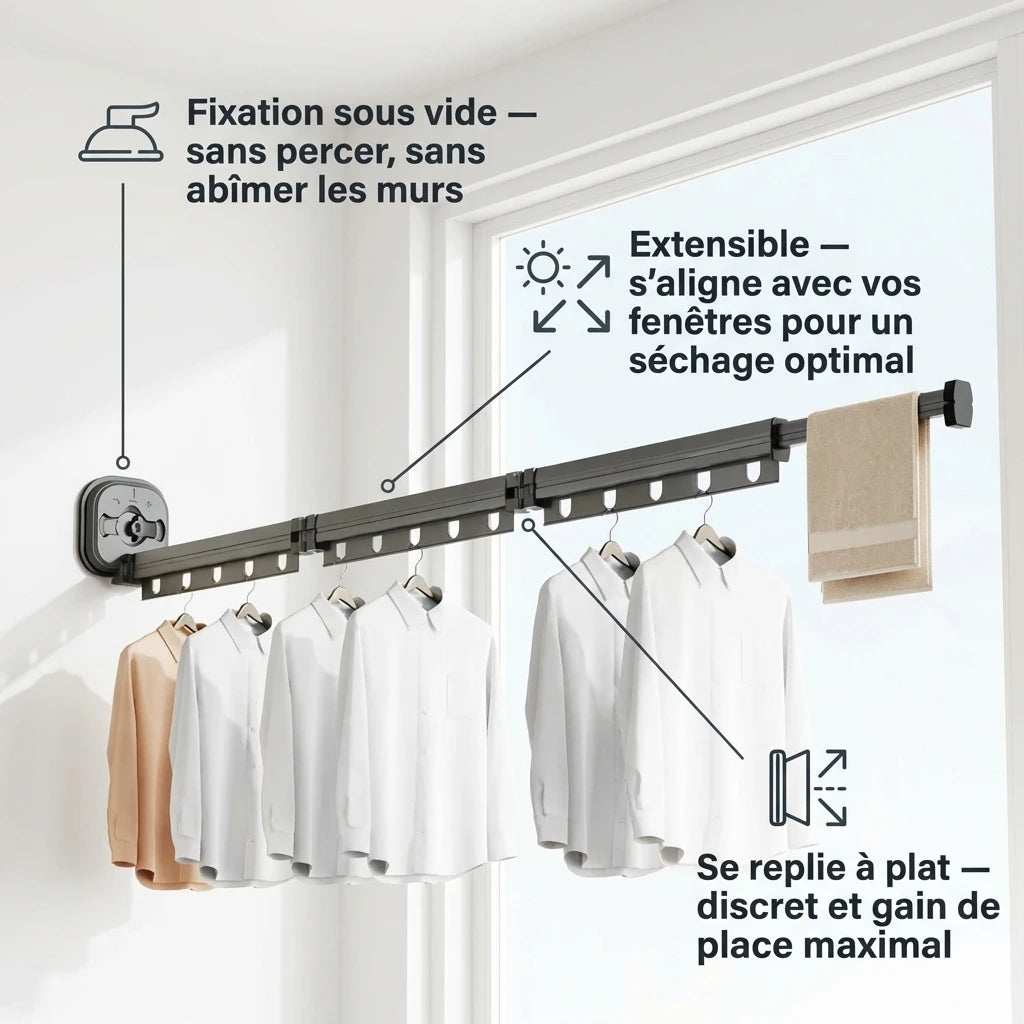 EspaceCloth Sèche-Tout Mural
