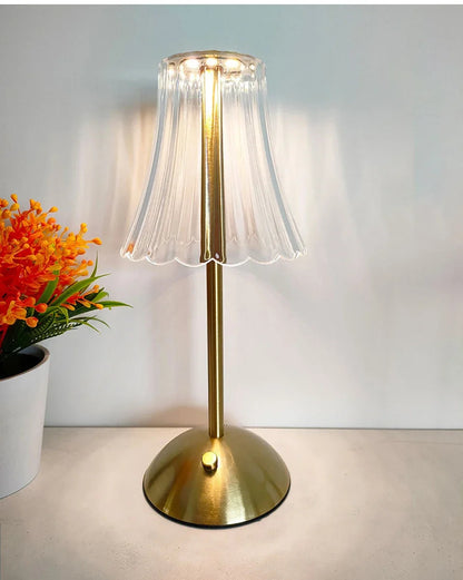 Éclat Cristal - Lampe de Table Luxueuse Sans Fil