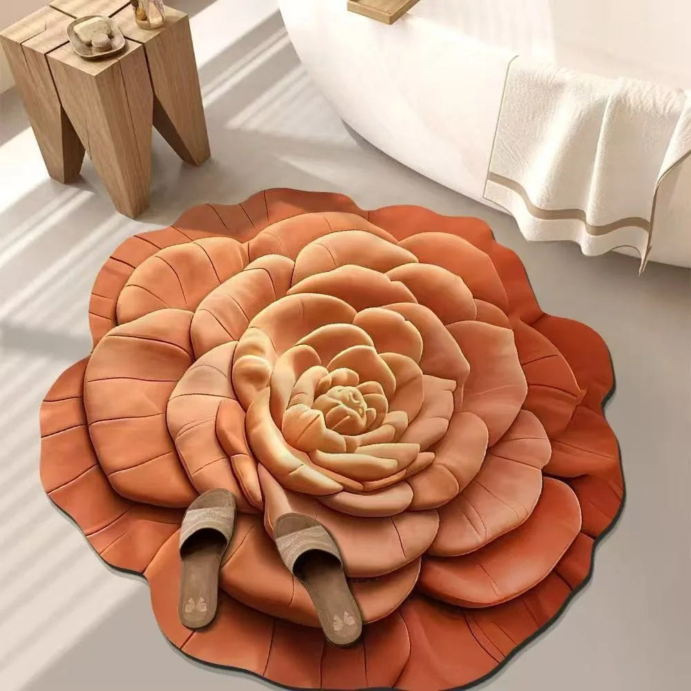 FloraSoft™ – Tapis Fleur 3D Antidérapant Style INS