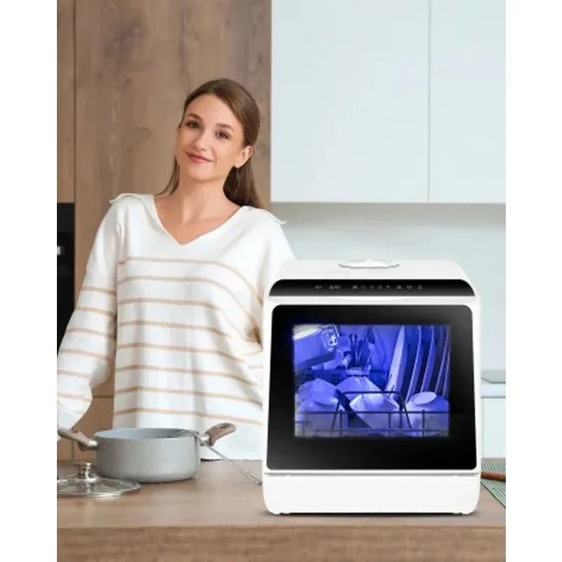 AquaZen 5+™ : Le Lave-Vaisselle Compact à Double Réservoir, Zéro Tracas et Ultra Efficace