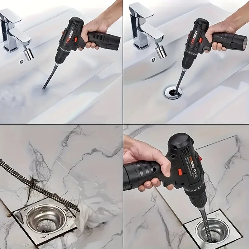 PowerSpiral™ – Déboucheur Turbo à Perceuse pour Tuyaux & Canalisations