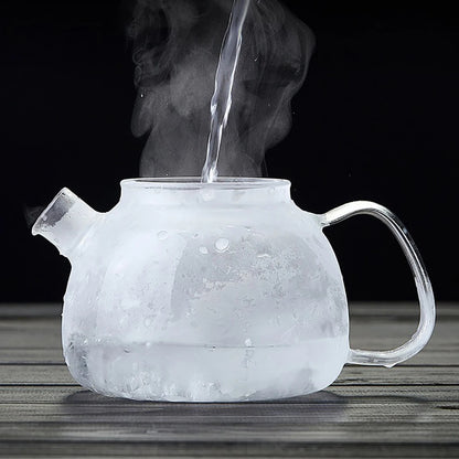 ZenBloom™ – Théière en Verre Borosilicate avec Infuseur Séparé (800ML / 1500ML)