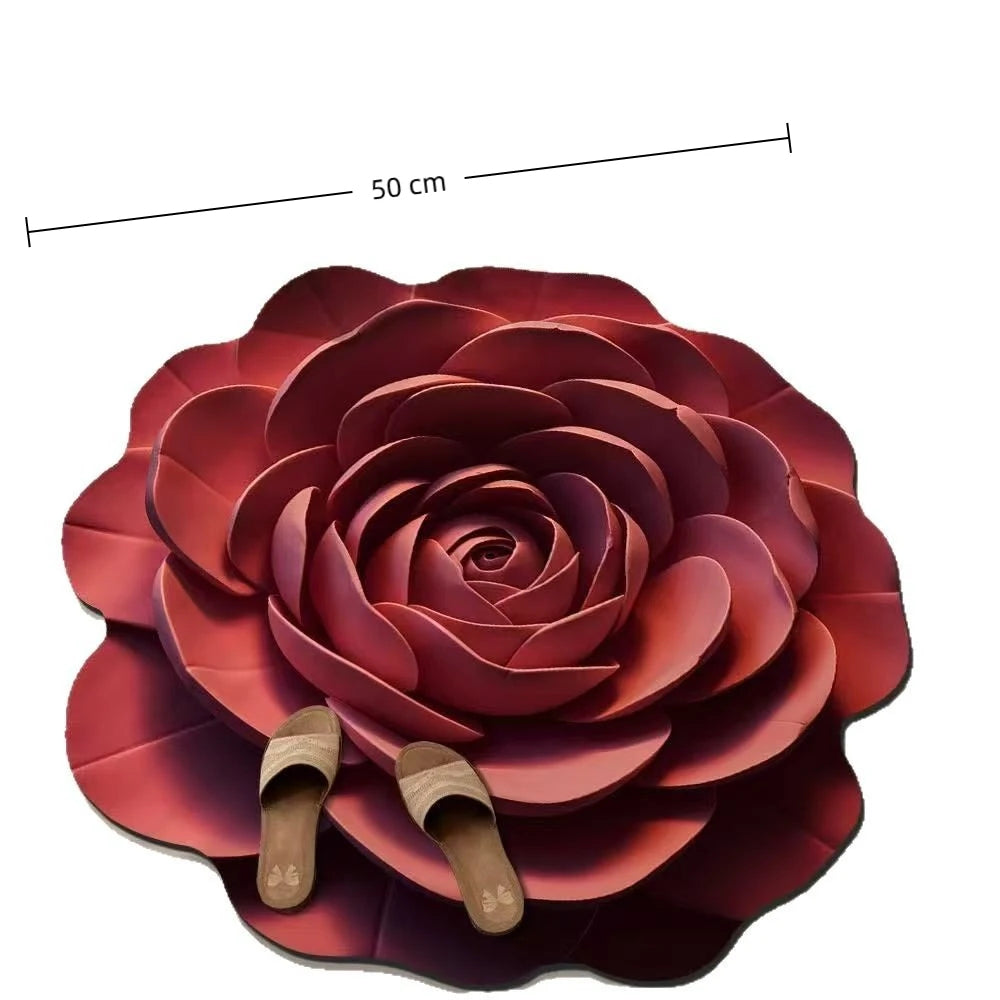 FloraSoft™ – Tapis Fleur 3D Antidérapant Style INS