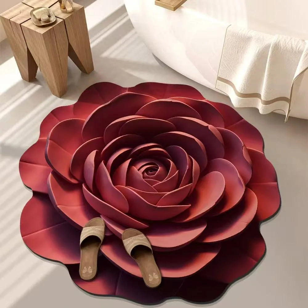 FloraSoft™ – Tapis Fleur 3D Antidérapant Style INS