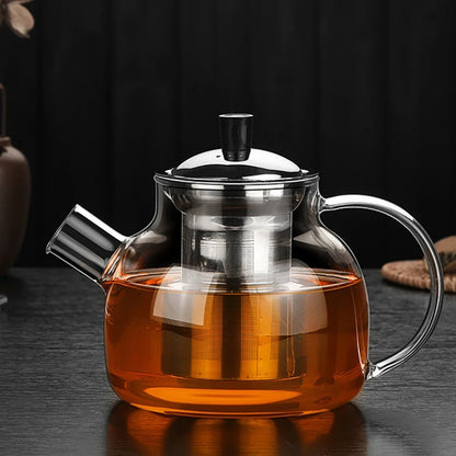 ZenBloom™ – Théière en Verre Borosilicate avec Infuseur Séparé (800ML / 1500ML)