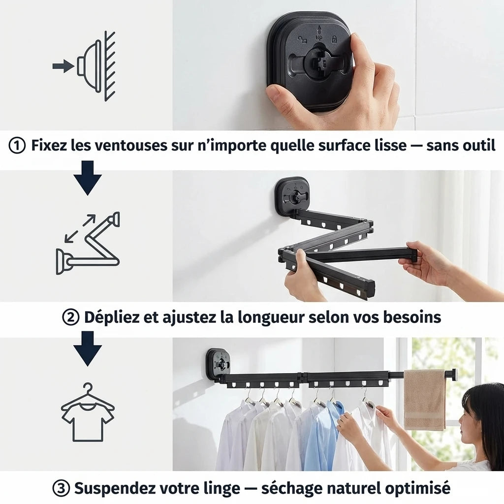 EspaceCloth Sèche-Tout Mural