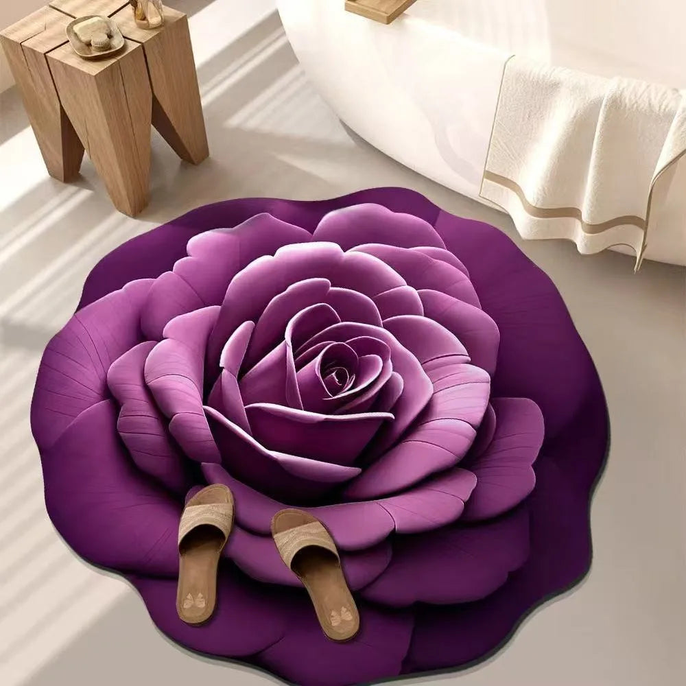 FloraSoft™ – Tapis Fleur 3D Antidérapant Style INS