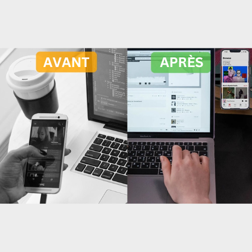 FlexMount – Support Magnétique Premium pour Ordinateur Portable & iPhone