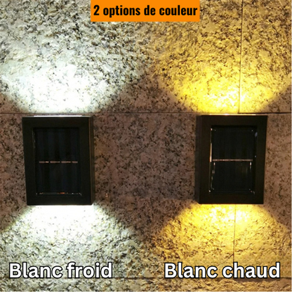 WallLight™ : Applique murale solaire à double abat-jour