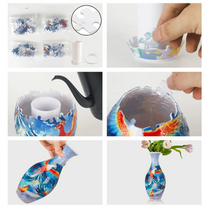 PuzzleVase™ - L'Art du Puzzle Transformé en Vase Unique