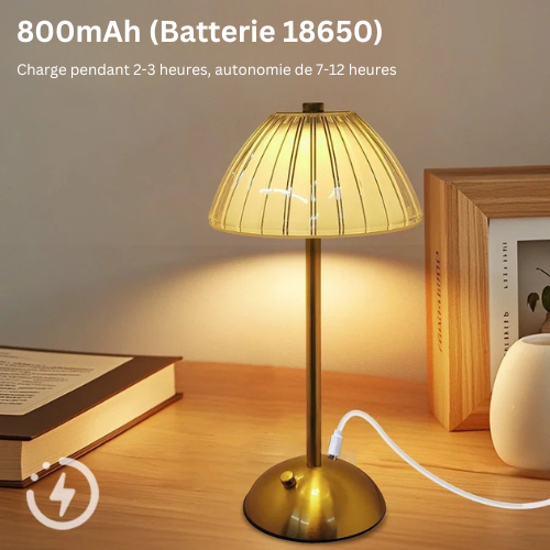 Éclat Cristal - Lampe de Table Luxueuse Sans Fil