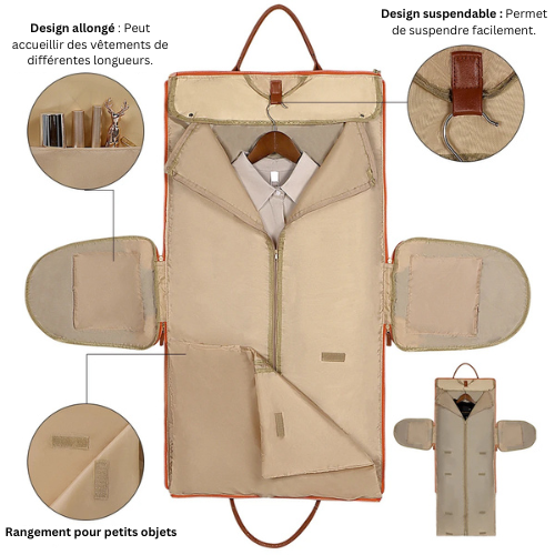 Luxe Travel Master - Sac de Voyage Pliable & Convertible 2-en-1