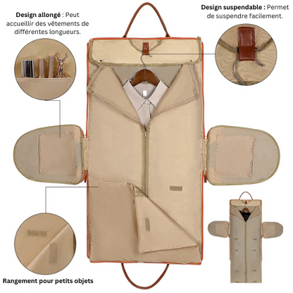 Luxe Travel Master - Sac de Voyage Pliable & Convertible 2-en-1