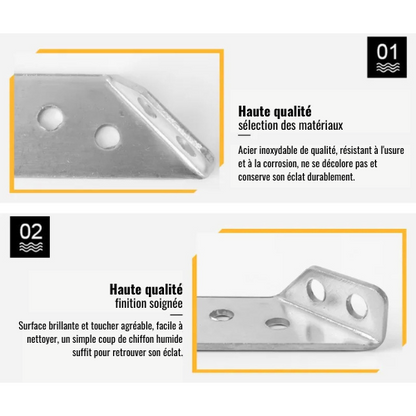 CornerFix Pro - Connecteur d’angle universel en acier inoxydable