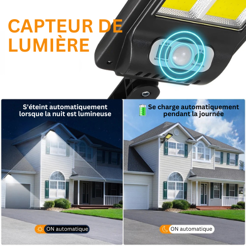 LumiSolar Cobra™ - Lampe LED Solaire Intelligente