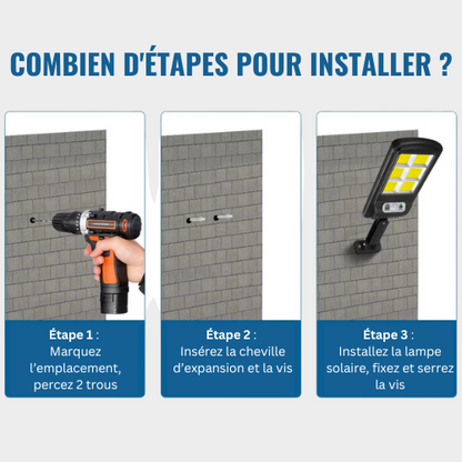 LumiSolar Cobra™ - Lampe LED Solaire Intelligente