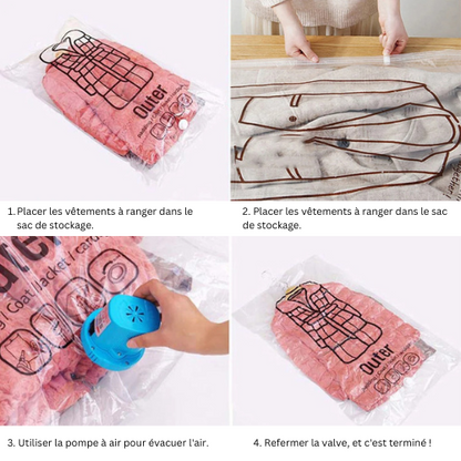 AeroVac - Sacs de Rangement Sous Vide Suspendus
