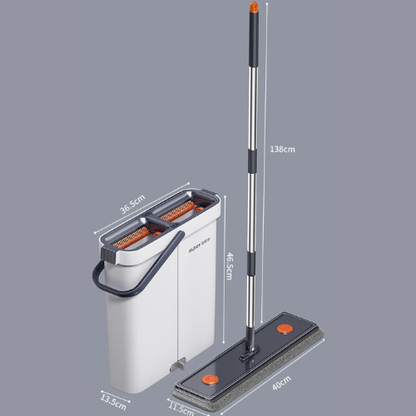 CleanPro 360° - Kit vadrouille et seau essoreur mains libres