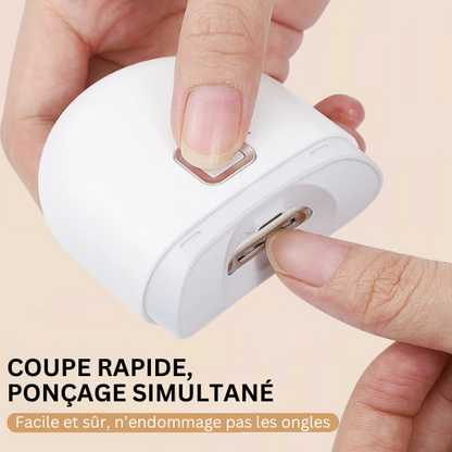 NailTrimmer Pro - Coupe-ongles électrique portable avec veilleuse LED et recharge USB