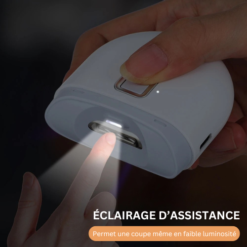 NailTrimmer Pro - Coupe-ongles électrique portable avec veilleuse LED et recharge USB