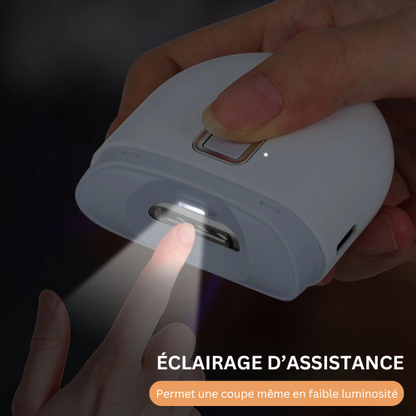 NailTrimmer Pro - Coupe-ongles électrique portable avec veilleuse LED et recharge USB