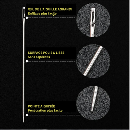 BlindNeedles - Aiguilles à coudre auto-enfilantes