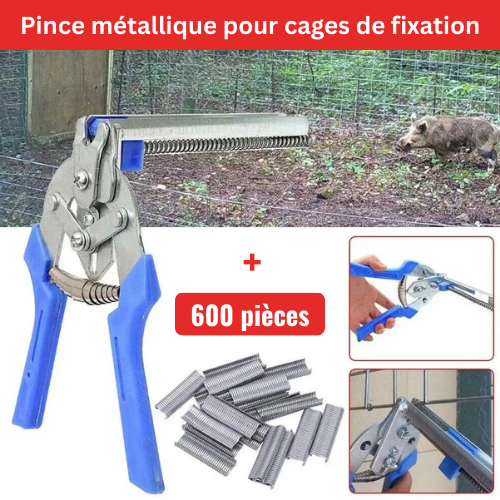 IronGrip Pro™ – Pince à pression en acier inoxydable avec 600 agrafes M-Type