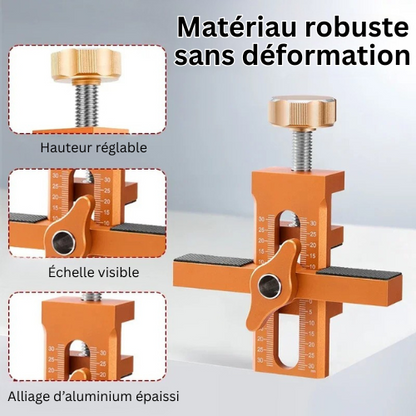 Fivalo™ - Gabarit 2-en-1 de Montage de Portes d’Armoires