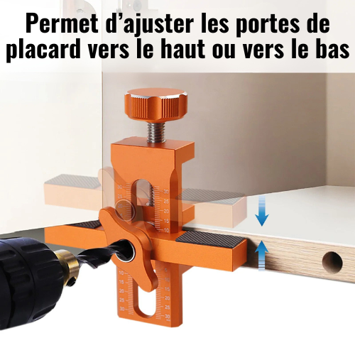 Fivalo™ - Gabarit 2-en-1 de Montage de Portes d’Armoires