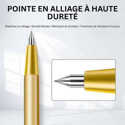 GraviTool™ - Stylo de Gravure de Précision en Carbure & Poinçon Central Pro