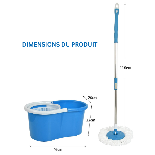 SpinClean™ – Tête de Vadrouille 360° Ultra-Absorbante en Microfibre