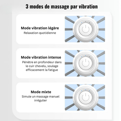 OctoZen™ – Masseur de Cuir Chevelu à 12 Griffes Vibrantes