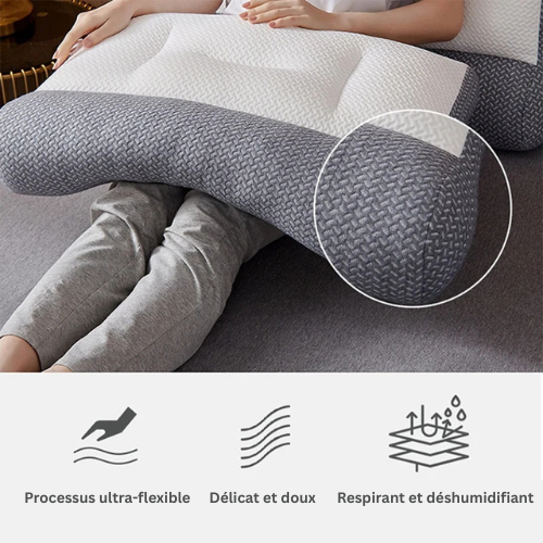 DreamSpine™ – Oreiller Ergonomique Ultra-Confort pour un Sommeil Réparateur