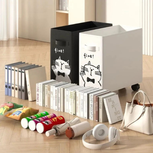 RollBox™ – Panier de Rangement Pliant à Roulettes 40cm