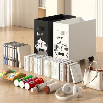 RollBox™ – Panier de Rangement Pliant à Roulettes 40cm