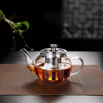 ZenBloom™ – Théière en Verre Borosilicate avec Infuseur Séparé (800ML / 1500ML)