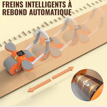 PlankForce Rebound™ – Rouleau abdominal à rebond automatique avec support coudes