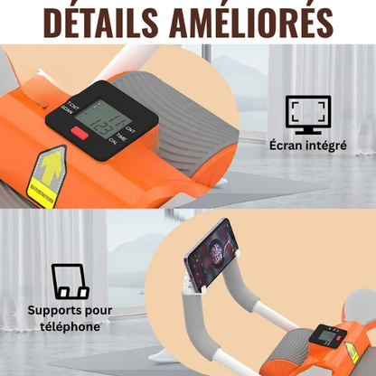 PlankForce Rebound™ – Rouleau abdominal à rebond automatique avec support coudes