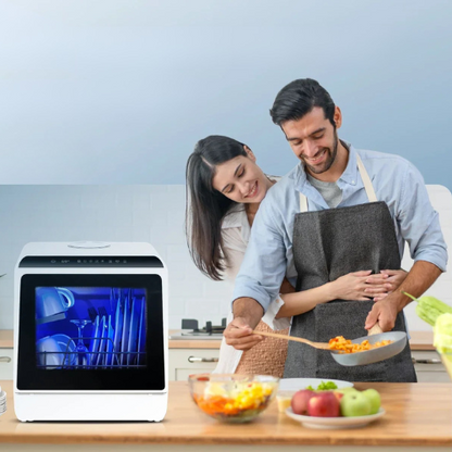 AquaZen 5+™ : Le Lave-Vaisselle Compact à Double Réservoir, Zéro Tracas et Ultra Efficace