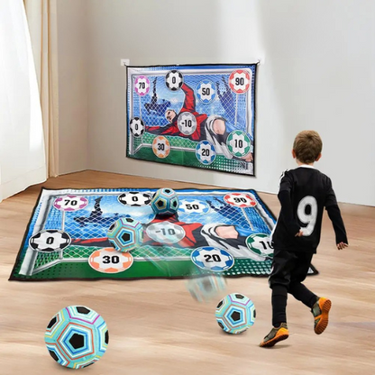 FootFun Max™ – Kit de Football Intérieur/Extérieur XXL pour Enfants (150x100 cm)