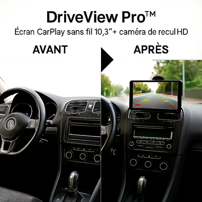 DriveView Pro™ – Transformez votre conduite avec CarPlay sans fil & caméra HD intégrée