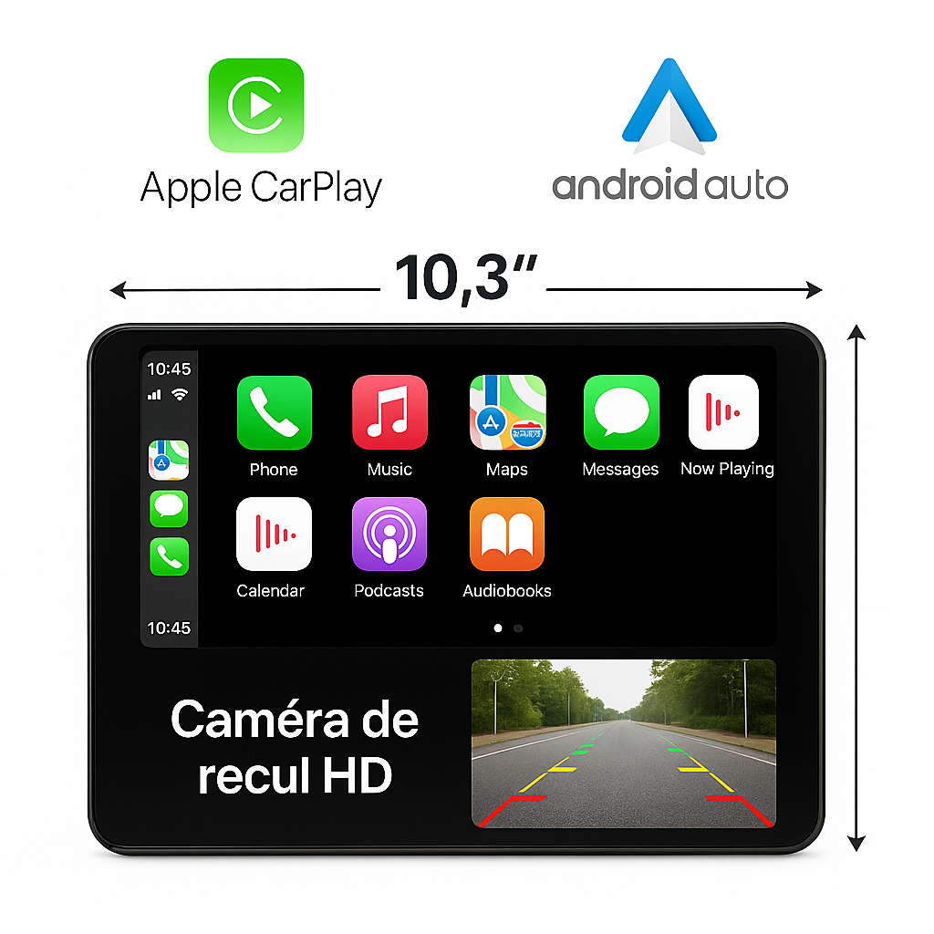 DriveView Pro™ – Transformez votre conduite avec CarPlay sans fil & caméra HD intégrée