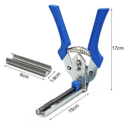 IronGrip Pro™ – Pince à pression en acier inoxydable avec 600 agrafes M-Type