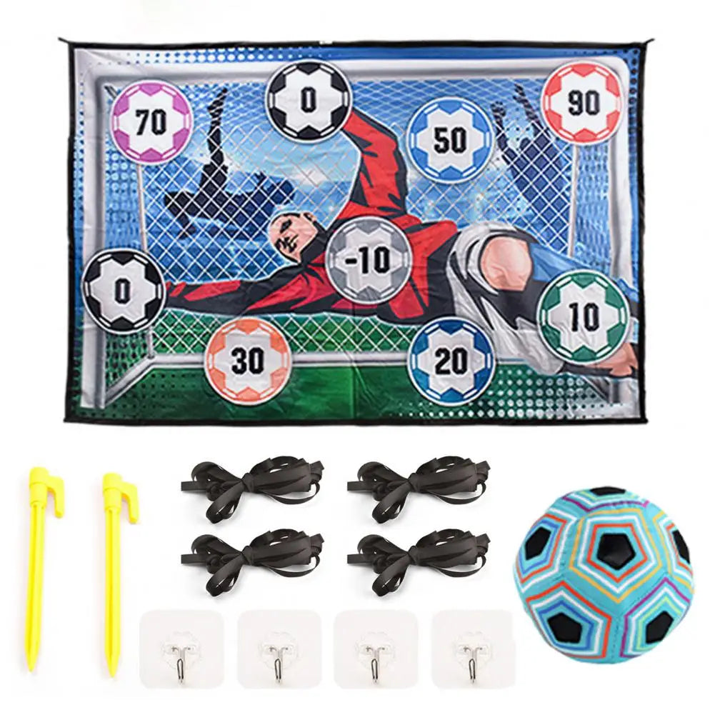 FootFun Max™ – Kit de Football Intérieur/Extérieur XXL pour Enfants (150x100 cm)