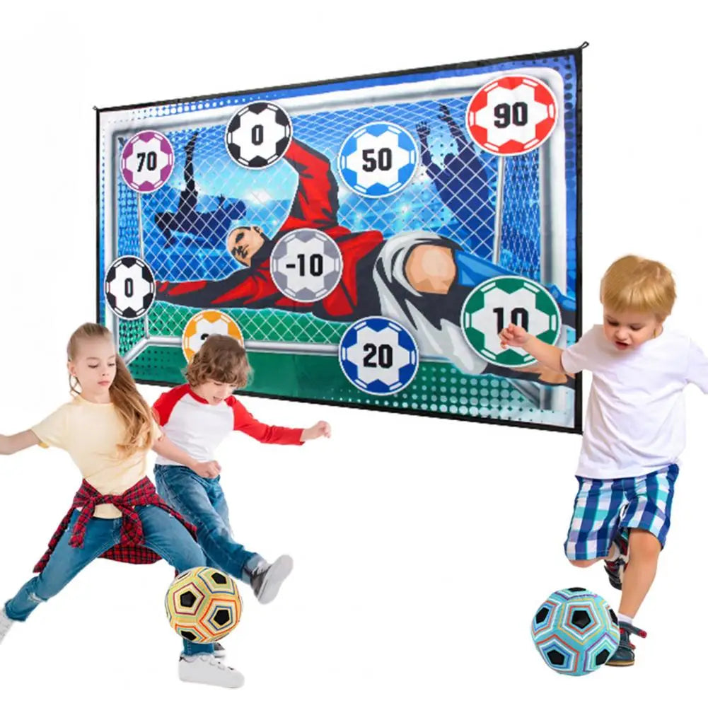 FootFun Max™ – Kit de Football Intérieur/Extérieur XXL pour Enfants (150x100 cm)