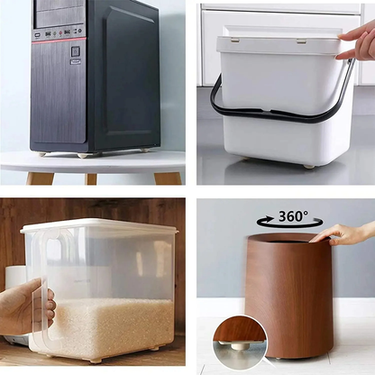 FurnitureWheels - Roulettes de meubles autocollantes rotatives à 360°